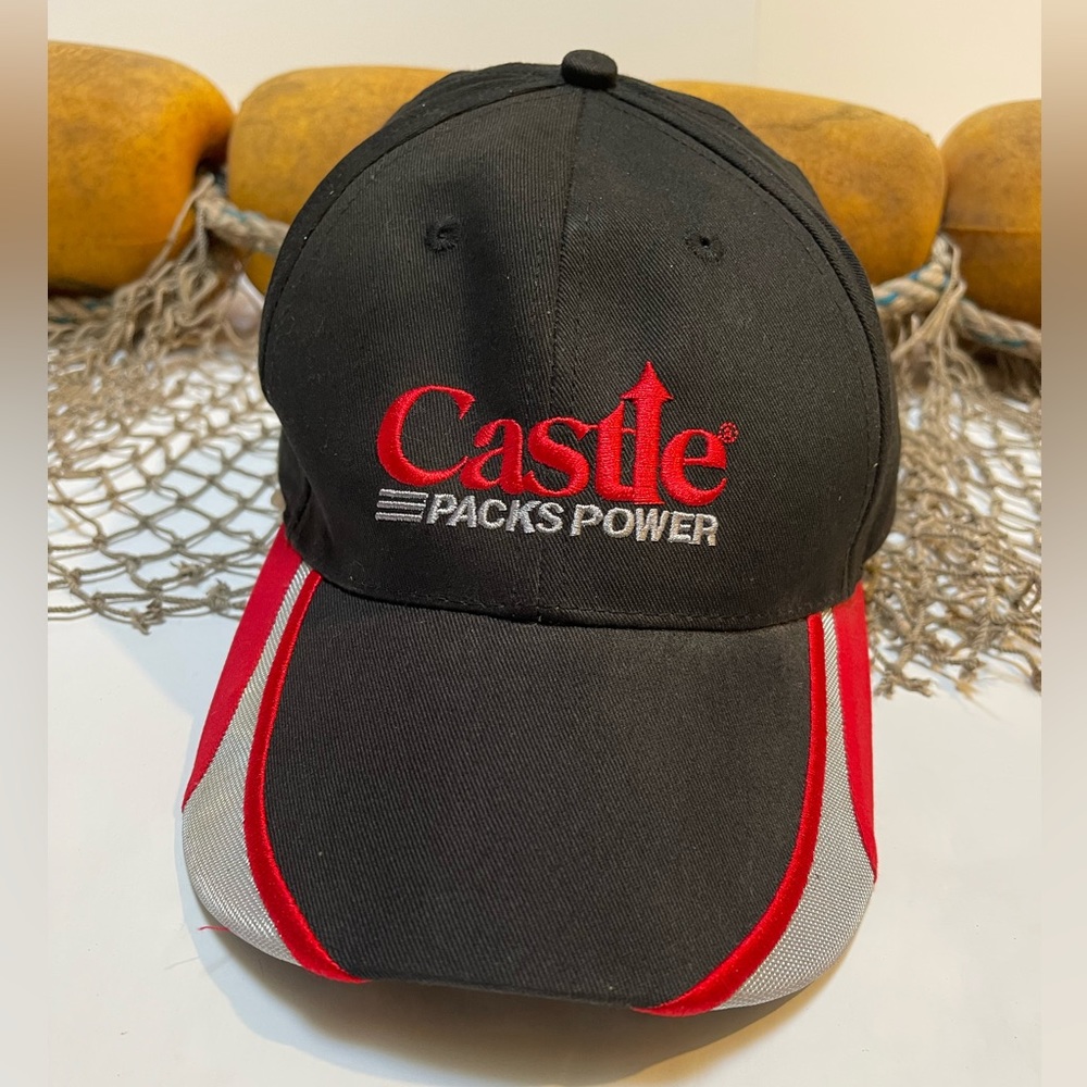 Mens Castle Packs Power Canvas Twill Black Truckers Adjustable Cap